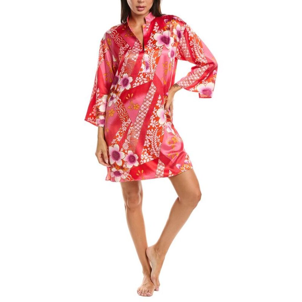 N Natori Womens Natori Printed Robe, Pink